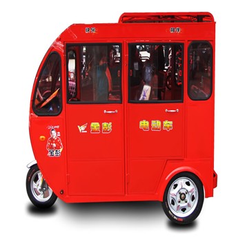金彭“憤怒的小鳥(niǎo)”全封閉載客電動(dòng)三輪車 微型交通的新能源解決方案